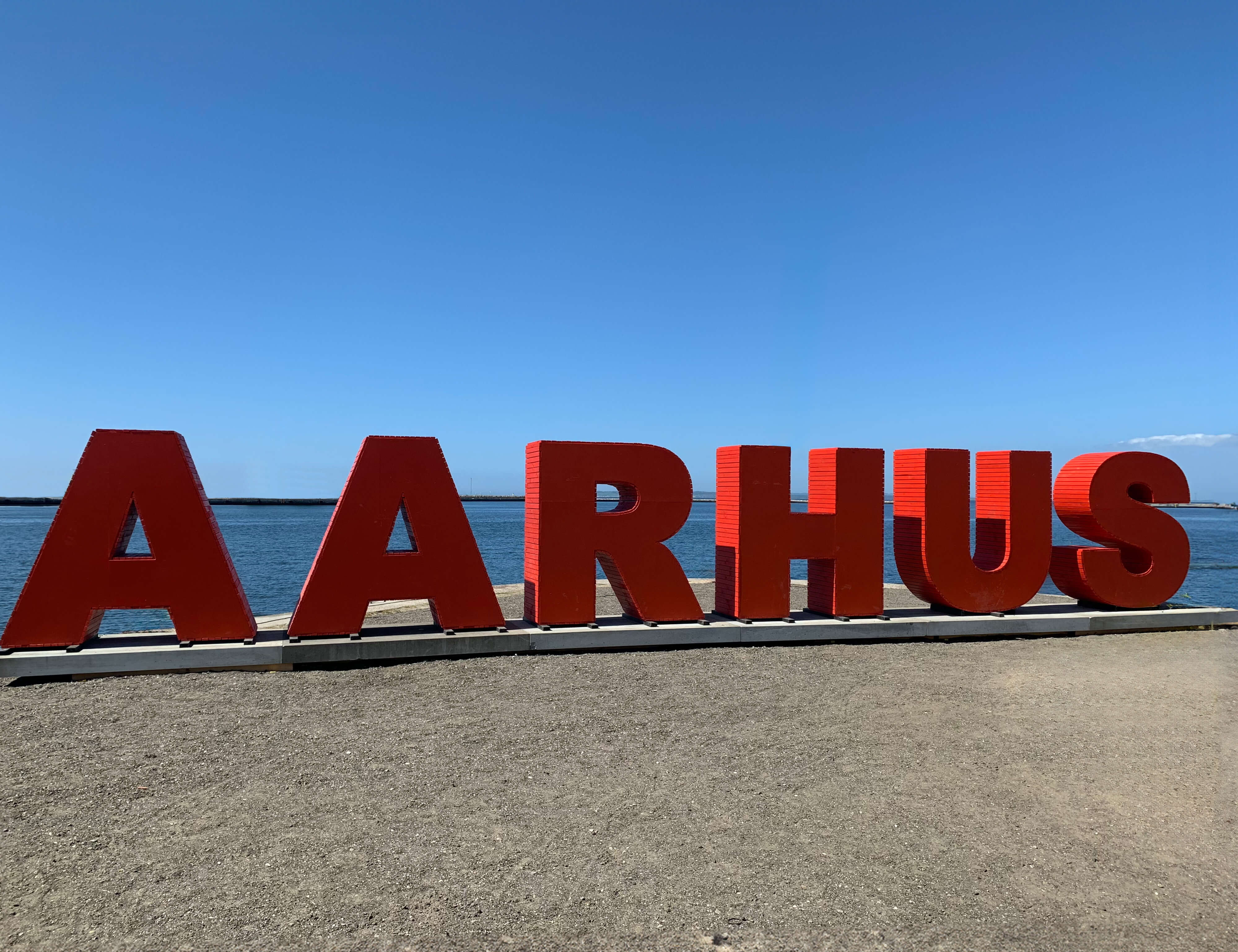 Billede af Aarhus skilt ved vandet